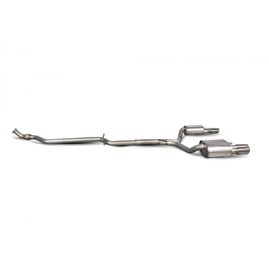 Scorpion Cat Back Non Resonated Exhaust System with Quad Polished Daytona Tailpipes for Audi A5 B8 2.0 TFSi | 2012-2016 Scorpion Cat Back Non Resonated Exhaust System with Quad Polished Daytona Tailpipes for Audi A5 B8 2.0 TFSi | 2012-2016
