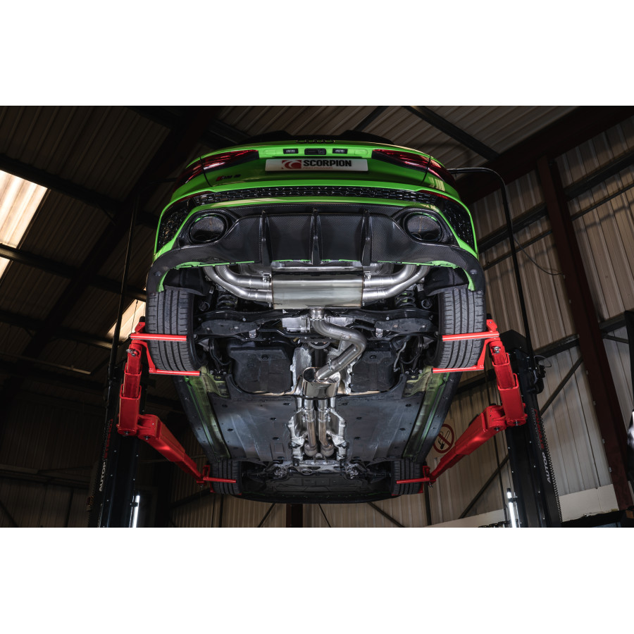 Scorpion GPF Back Resonated (Non Valved) Exhaust System 3.15" uses OE Tailpipes for Audi RS3 8Y Sportback 2.5 TFSI | GPF Models | 2021+ Scorpion GPF Back Resonated (Non Valved) Exhaust System 3.15" uses OE Tailpipes for Audi RS3 8Y Sportback 2.5 TFSI | GPF Models | 2021+