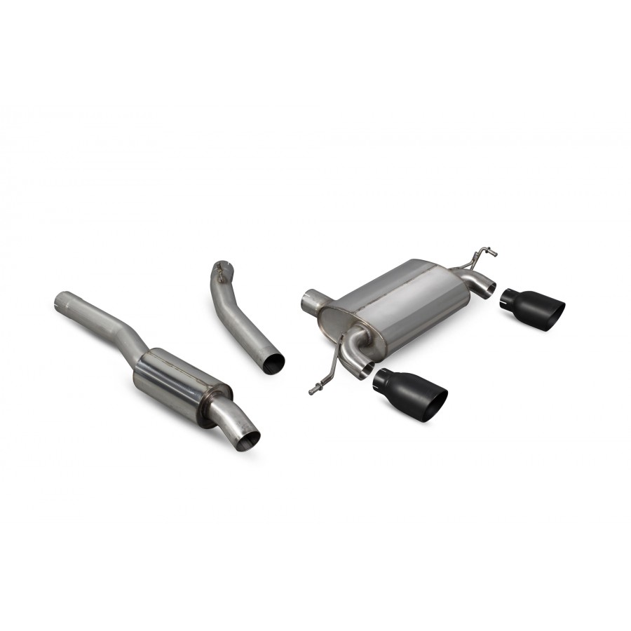 Scorpion Cat Back Resonated Exhaust System 2.75" with Black Daytona Tailpipes for Audi TT MK1 Quattro 180 / 225 | 1999-2006 Scorpion Cat Back Resonated Exhaust System 2.75" with Black Daytona Tailpipes for Audi TT MK1 Quattro 180 / 225 | 1999-2006