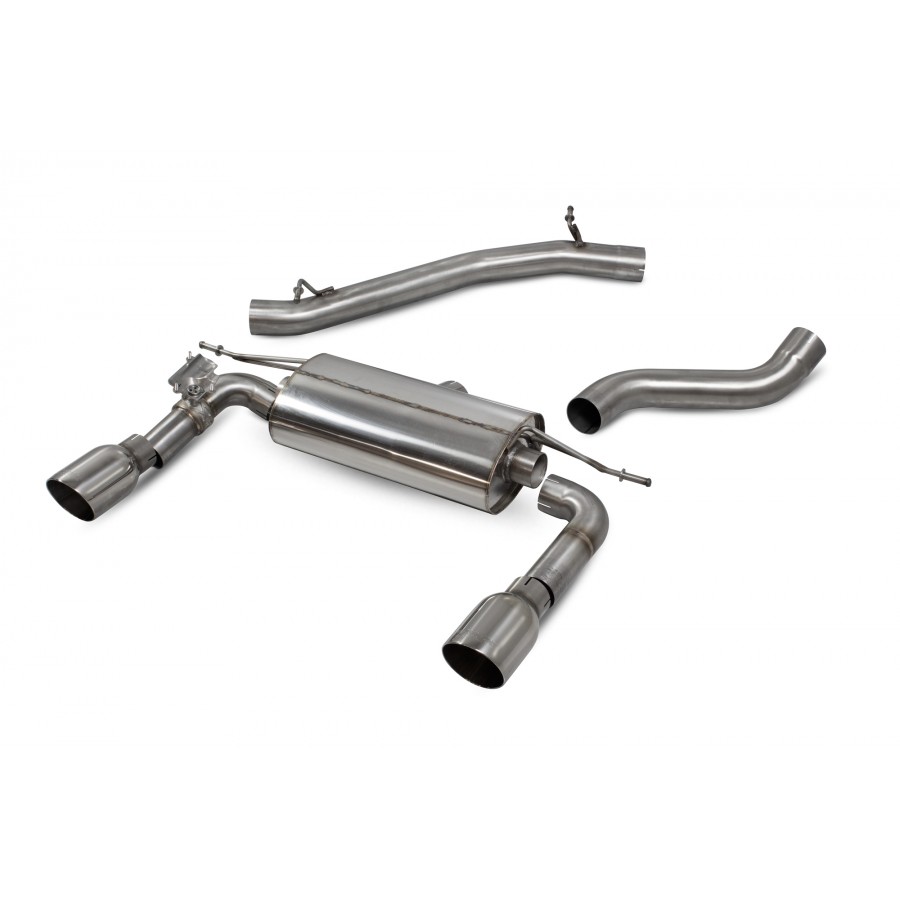 Scorpion Cat Back Non Resonated (Valved) Exhaust System 3" with Polished Daytona Tailpipes for Audi TT MK3 2.0TFSi Quattro | 2014-2019 | Non GPF Model Scorpion Cat Back Non Resonated (Valved) Exhaust System 3" with Polished Daytona Tailpipes for Audi TT MK3 2.0TFSi Quattro | 2014-2019 | Non GPF Model