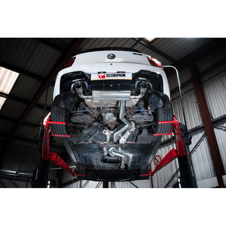 Scorpion Cat Back Non Resonated (Non Valved) Exhaust System 3.15" with Polished Daytona Tailpipes for BMW M135i (F20/F21) | 2012-2016 Scorpion Cat Back Non Resonated (Non Valved) Exhaust System 3.15" with Polished Daytona Tailpipes for BMW M135i (F20/F21) | 2012-2016