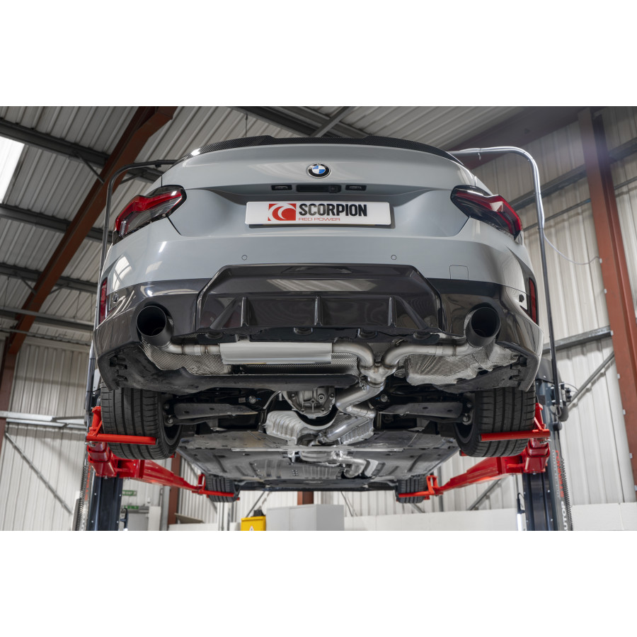 Scorpion GPF Back Exhaust System 3" with Black Daytona Tailpipes for BMW 220i (G42) | 2022+ | GPF Model Scorpion GPF Back Exhaust System 3" with Black Daytona Tailpipes for BMW 220i (G42) | 2022+ | GPF Model