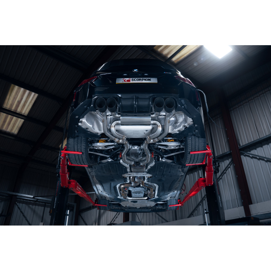 Scorpion Half (Valved) Exhaust System 2.75" with Black Daytona Tailpipes for BMW M2 (G87) | 2022+ | GPF Model Scorpion Half (Valved) Exhaust System 2.75" with Black Daytona Tailpipes for BMW M2 (G87) | 2022+ | GPF Model