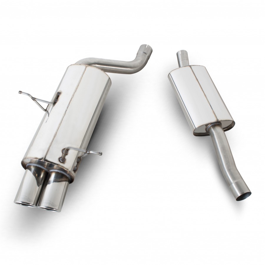 Scorpion Cat Back Exhaust System 2.5" with Polished Twin Monaco Tailpipes for BMW 316 / 318 E46 | 1998-2005 Scorpion Cat Back Exhaust System 2.5" with Polished Twin Monaco Tailpipes for BMW 316 / 318 E46 | 1998-2005