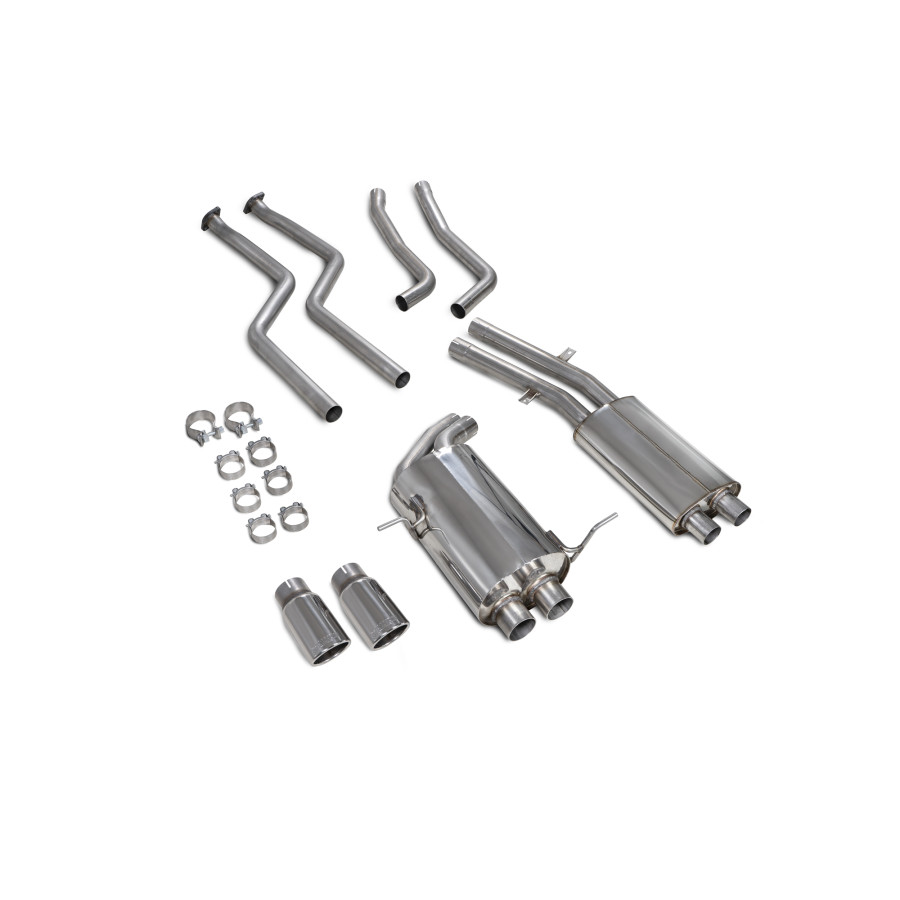 Scorpion Cat Back Exhaust System 2" with Polished Twin Monaco Tailpipes for BMW 320 / 325 / 330 E46 | RWD Petrol Models | 2000-2006 Scorpion Cat Back Exhaust System 2" with Polished Twin Monaco Tailpipes for BMW 320 / 325 / 330 E46 | RWD Petrol Models | 2000-2006