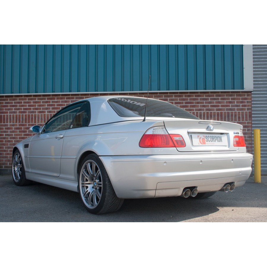 Scorpion Cat Back Exhaust System 2.5" with Polished Daytona Tailpipes for BMW M3 E46 | 2001-2006 Scorpion Cat Back Exhaust System 2.5" with Polished Daytona Tailpipes for BMW M3 E46 | 2001-2006