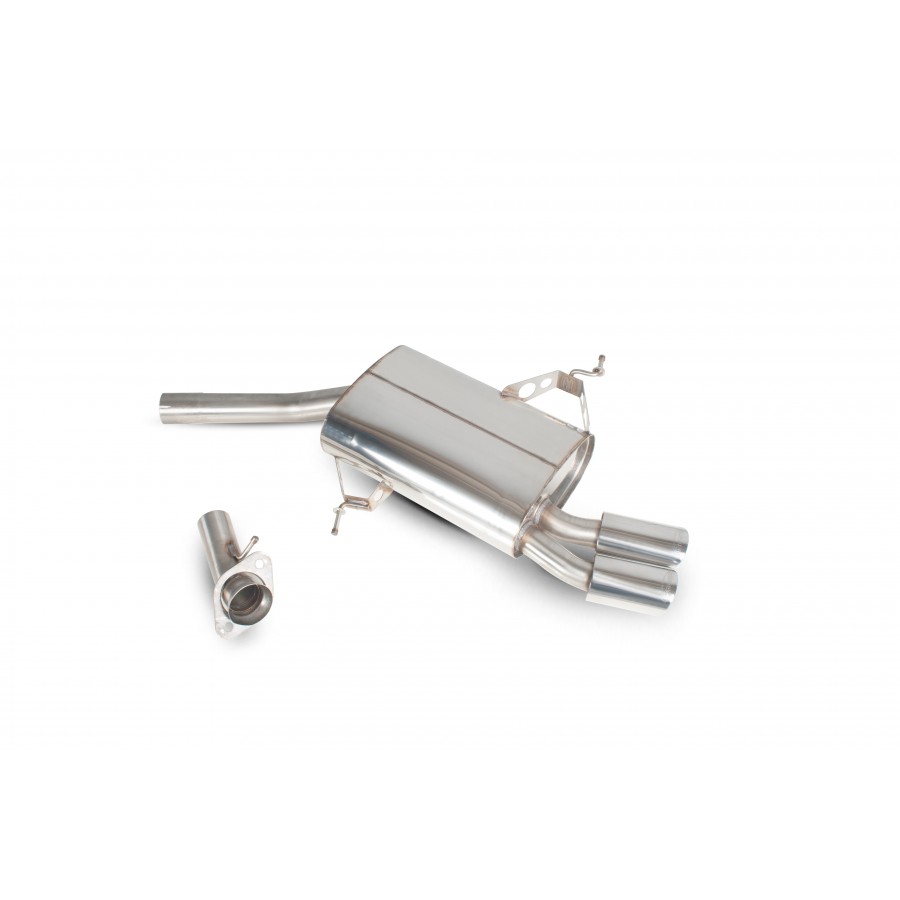 Scorpion Rear Back Box Exhaust Only 2.5" with Polished Twin Monaco Tailpipes for BMW 325 / 328 / 330 | E90 / E91 / E92 | 2007-2013 Scorpion Rear Back Box Exhaust Only 2.5" with Polished Twin Monaco Tailpipes for BMW 325 / 328 / 330 | E90 / E91 / E92 | 2007-2013