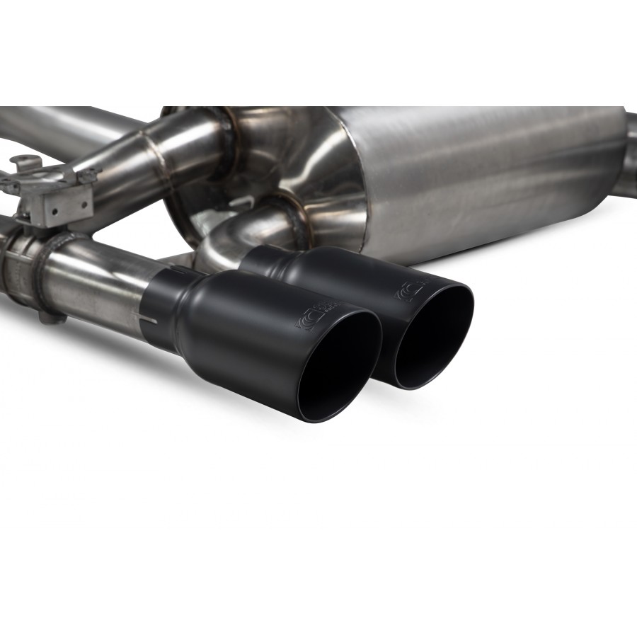 Scorpion Cat Back Non Resonated (Valved) Exhaust System 2.75" with Black Daytona Tailpipes for BMW M3 (F80) | 2014-2018 | Non GPF Models Scorpion Cat Back Non Resonated (Valved) Exhaust System 2.75" with Black Daytona Tailpipes for BMW M3 (F80) | 2014-2018 | Non GPF Models