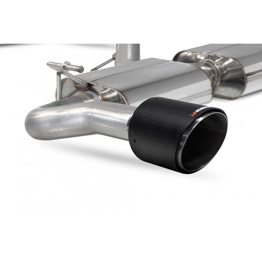 Scorpion GPF Back Non Resonated (Valved) Exhaust System 3" with Carbon Ascari Tailpipes for Hyundai i30N Fastback | 2019-2022 | GPF Models Scorpion GPF Back Non Resonated (Valved) Exhaust System 3" with Carbon Ascari Tailpipes for Hyundai i30N Fastback | 2019-2022 | GPF Models