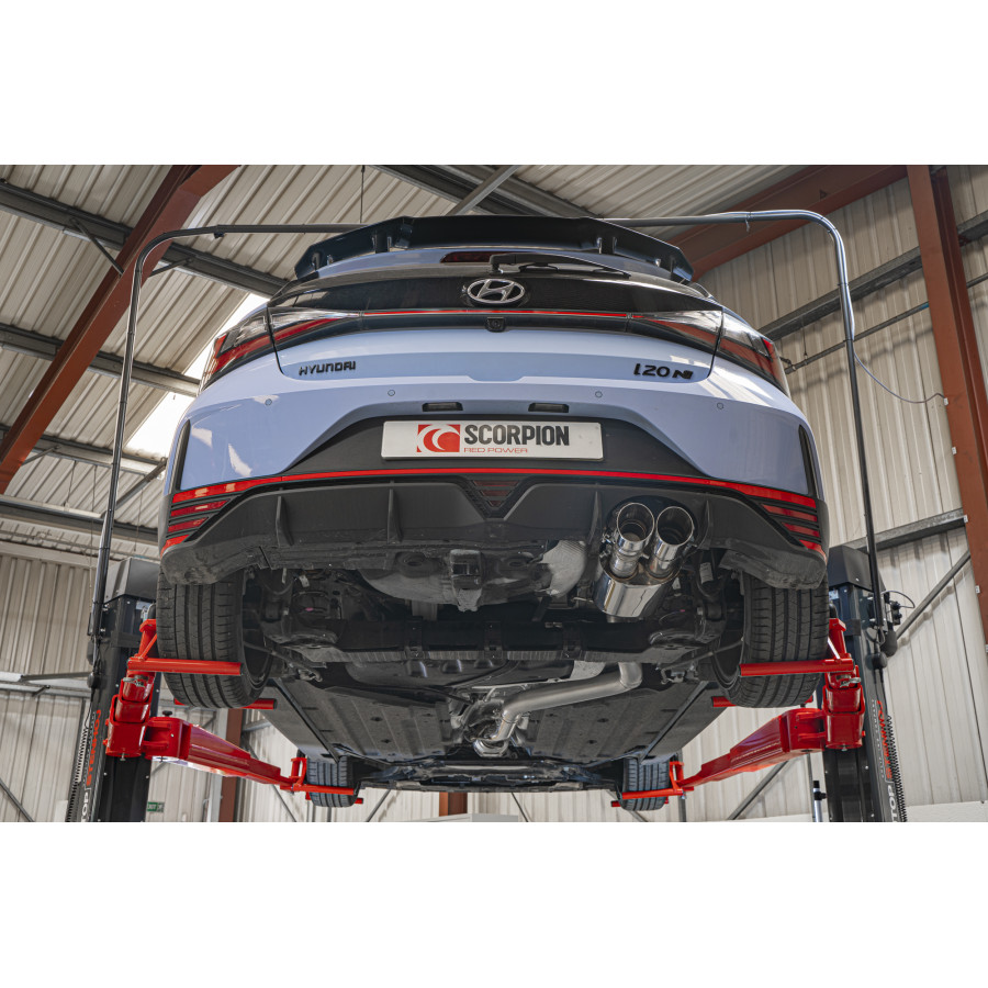 Scorpion GPF Back (Valved) Exhaust System 3" with Polished Daytona Tailpipes for Hyundai i20N | 2021-2025 | GPF Models Scorpion GPF Back (Valved) Exhaust System 3" with Polished Daytona Tailpipes for Hyundai i20N | 2021-2025 | GPF Models