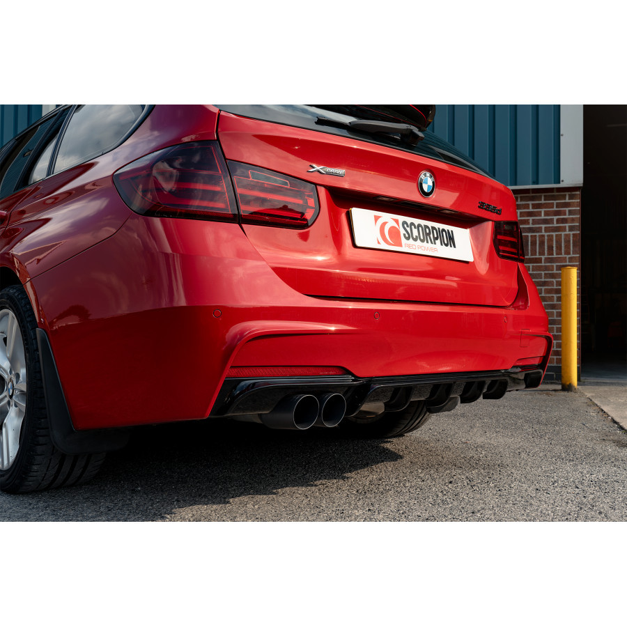Scorpion Half Non Resonated Exhaust System 3" with Black Daytona Tailpipes for BMW 430D / 435D (F32) | Including xDrive | 2013-2020 Scorpion Half Non Resonated Exhaust System 3" with Black Daytona Tailpipes for BMW 430D / 435D (F32) | Including xDrive | 2013-2020