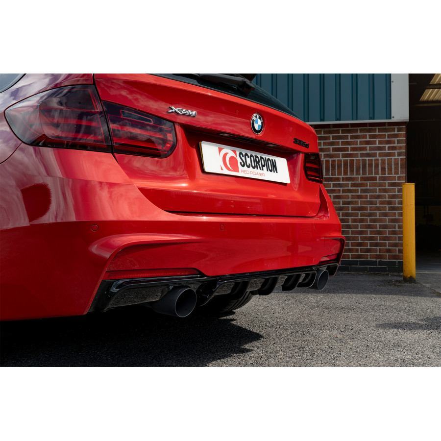 Scorpion Half Non Resonated Twin Exit Exhaust System 3" with Black Daytona Tailpipes for BMW 430D / 435D (F32) | Including xDrive | 2013-2020 | Requires 440i Rear Diffuser Scorpion Half Non Resonated Twin Exit Exhaust System 3" with Black Daytona Tailpipes for BMW 430D / 435D (F32) | Including xDrive | 2013-2020 | Requires 440i Rear Diffuser