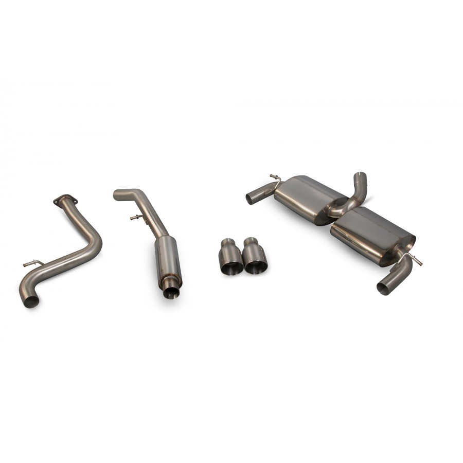 Scorpion Cat Back Resonated Exhaust System 2.5" with Polished Daytona Tailpipes for Ford Focus ST225 MK2 | 2006-2011 Scorpion Cat Back Resonated Exhaust System 2.5" with Polished Daytona Tailpipes for Ford Focus ST225 MK2 | 2006-2011