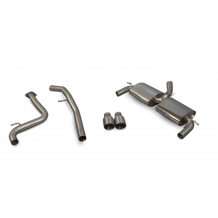 Scorpion Cat Back Non Resonated Exhaust System 2.5" with Polished Daytona Tailpipes for Ford Focus ST225 MK2 | 2006-2011 Scorpion Cat Back Non Resonated Exhaust System 2.5" with Polished Daytona Tailpipes for Ford Focus ST225 MK2 | 2006-2011