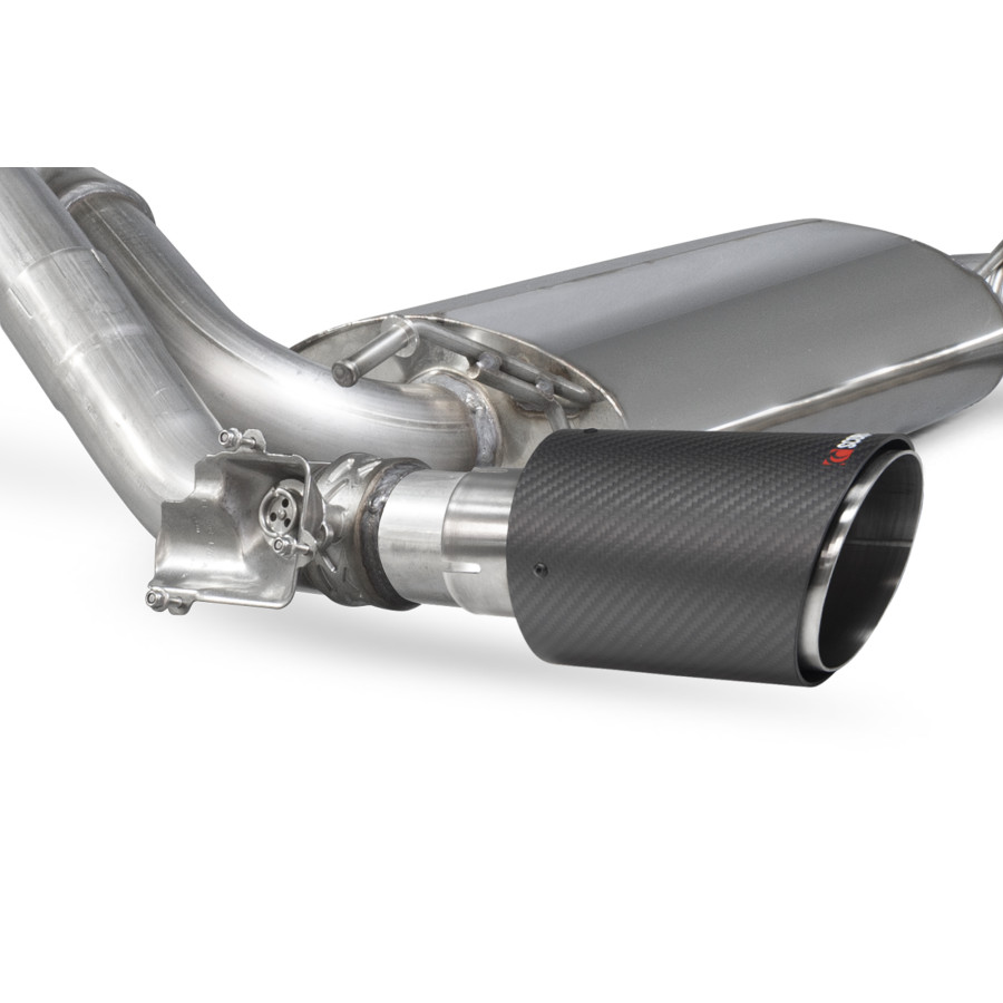 Scorpion Cat Back (Valved) Exhaust System 3" with Carbon Ascari Tailpipes for Ford Focus RS MK3 | 2016-2019 Scorpion Cat Back (Valved) Exhaust System 3" with Carbon Ascari Tailpipes for Ford Focus RS MK3 | 2016-2019