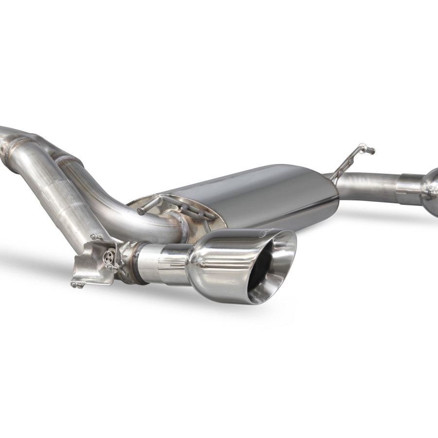 Scorpion Cat Back (Valved) Exhaust System 3" with Polished Daytona Tailpipes for Ford Focus RS MK3 | 2016-2019 Scorpion Cat Back (Valved) Exhaust System 3" with Polished Daytona Tailpipes for Ford Focus RS MK3 | 2016-2019