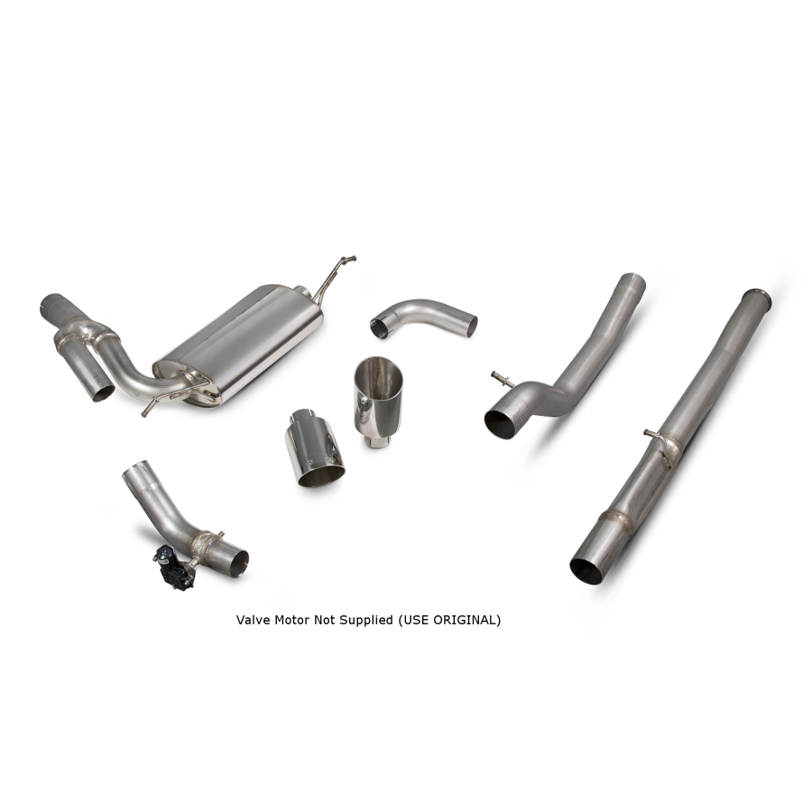 Scorpion Cat Back (Valved) Exhaust System 3" with Polished Indy Tailpipes for Ford Focus RS MK3 | 2016-2019 Scorpion Cat Back (Valved) Exhaust System 3" with Polished Indy Tailpipes for Ford Focus RS MK3 | 2016-2019