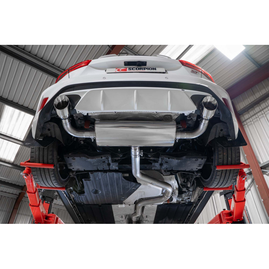 Scorpion GPF Back Exhaust System 3" with Polished Daytona Tailpipes for Ford Focus ST MK4 | 2019-2025 Scorpion GPF Back Exhaust System 3" with Polished Daytona Tailpipes for Ford Focus ST MK4 | 2019-2025