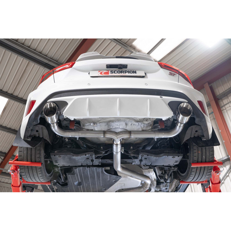Scorpion Predator (Loud) GPF Back Exhaust System 3" with Polished Daytona Tailpipes for Ford Focus ST MK4 | 2019-2025 Scorpion Predator (Loud) GPF Back Exhaust System 3" with Polished Daytona Tailpipes for Ford Focus ST MK4 | 2019-2025