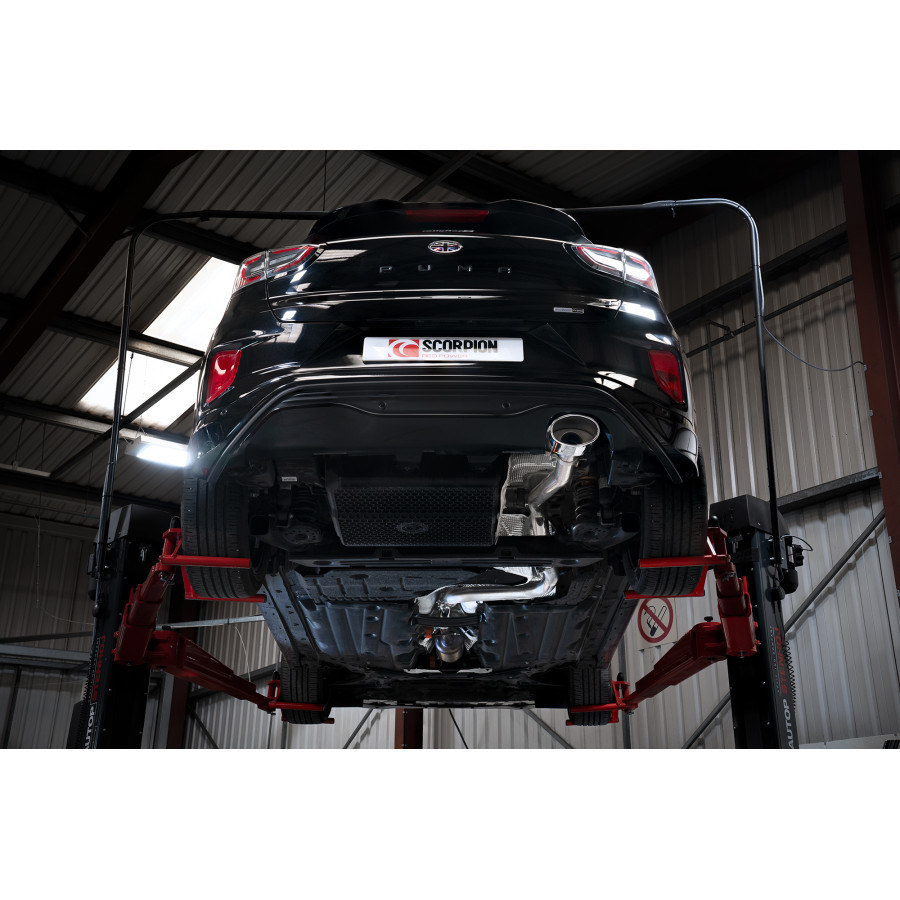 Scorpion Predator (Loud) GPF Back Non Resonated Exhaust System 2.5" with Polished EVO R Tailpipe for Ford Puma ST Line MK2 | 2019-2024 Scorpion Predator (Loud) GPF Back Non Resonated Exhaust System 2.5" with Polished EVO R Tailpipe for Ford Puma ST Line MK2 | 2019-2024