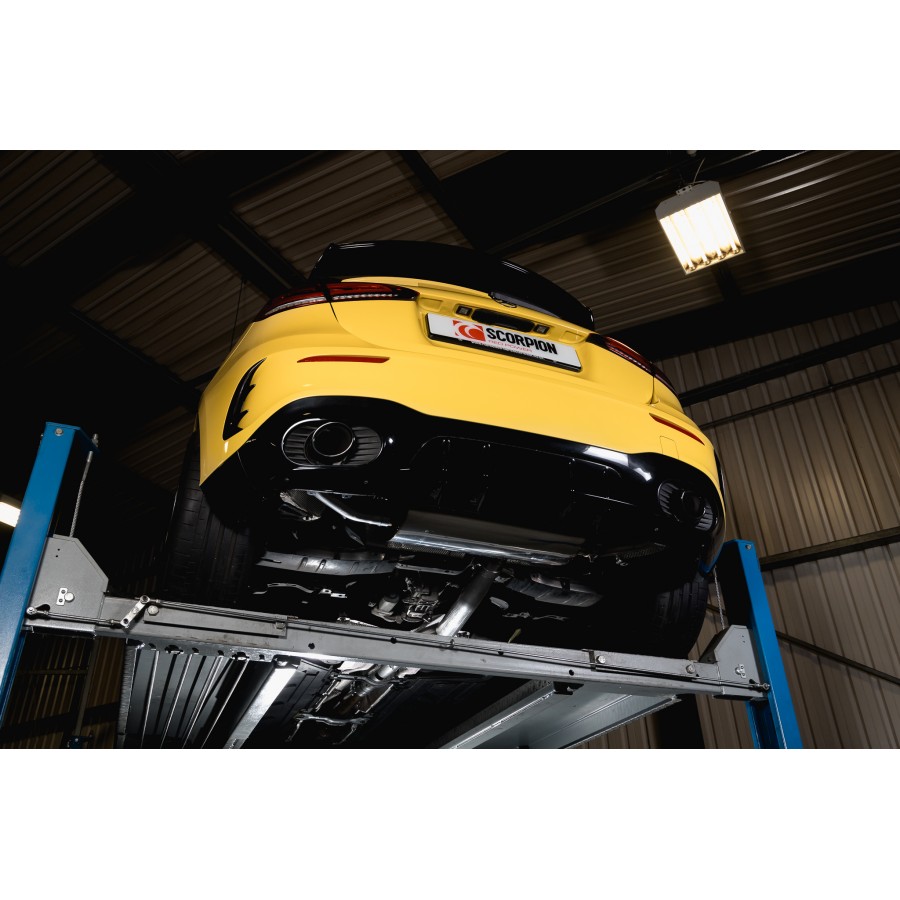 Scorpion GPF Back (Valved) Exhaust System 3" for Mercedes A35 AMG (W177) Hatch | 2018-2025 Scorpion GPF Back (Valved) Exhaust System 3" for Mercedes A35 AMG (W177) Hatch | 2018-2025