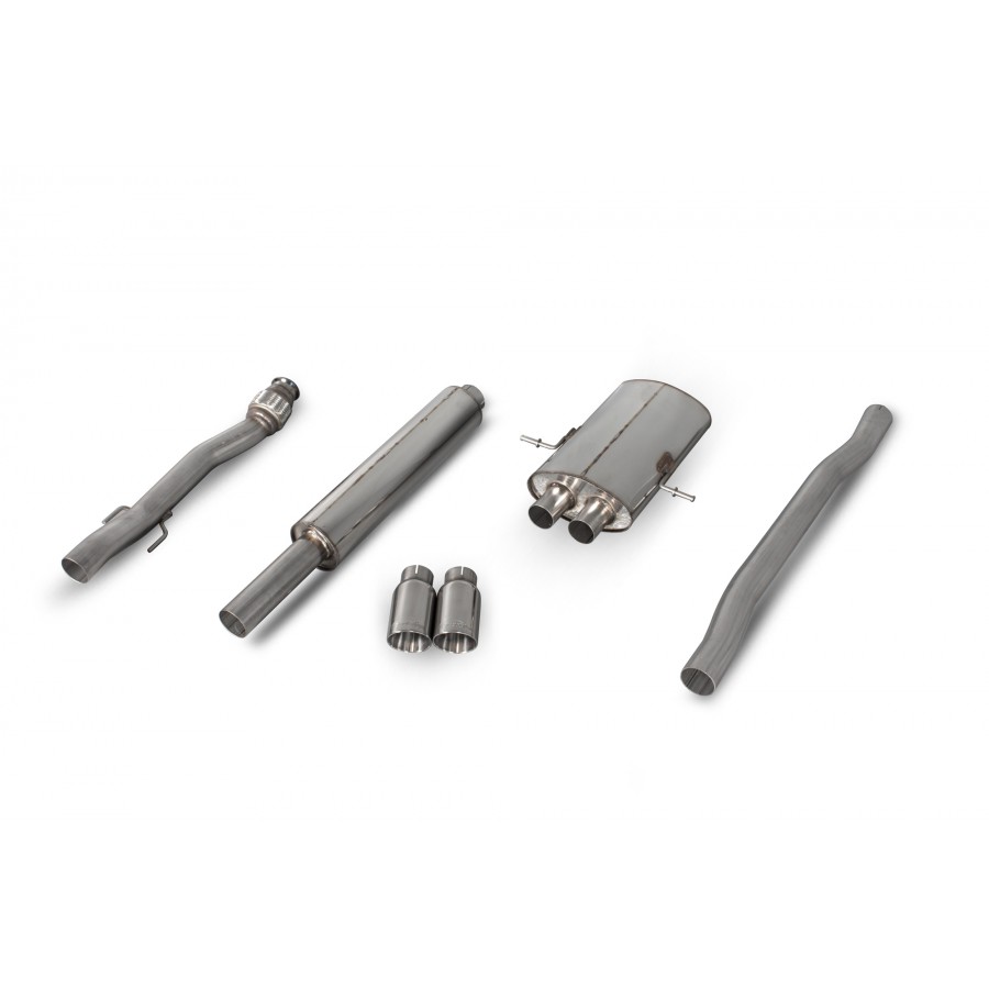 Scorpion Cat Back Resonated Exhaust System 2.75" with Polished Daytona Tailpipes for Mini Cooper S R56 / R57 | 2007-2014 Scorpion Cat Back Resonated Exhaust System 2.75" with Polished Daytona Tailpipes for Mini Cooper S R56 / R57 | 2007-2014