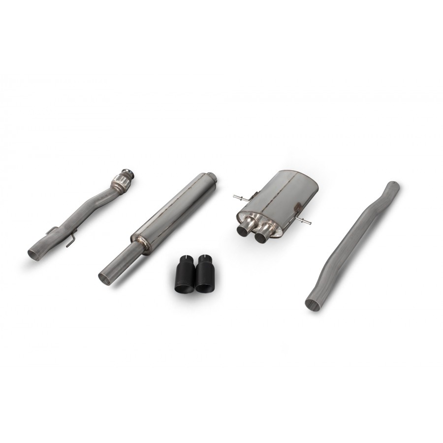 Scorpion Cat Back Resonated Exhaust System 2.75" with Black Daytona Tailpipes for Mini Cooper S R56 / R57 | 2007-2014 Scorpion Cat Back Resonated Exhaust System 2.75" with Black Daytona Tailpipes for Mini Cooper S R56 / R57 | 2007-2014