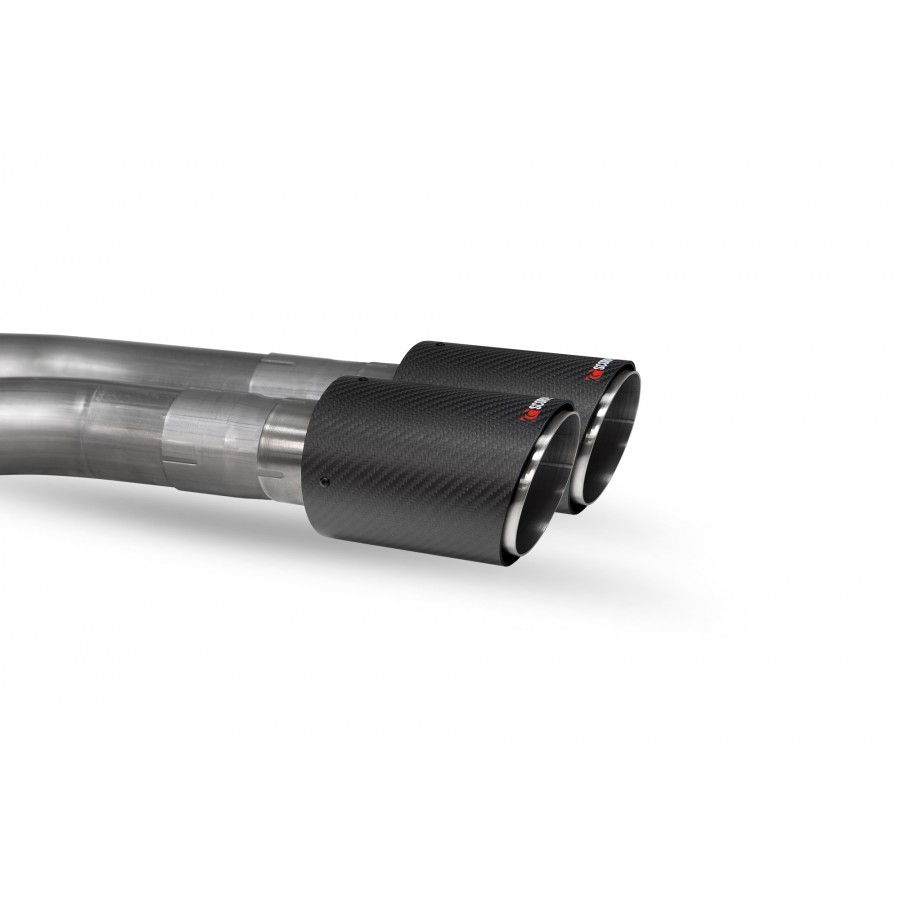 Scorpion Cat Back Resonated Exhaust System 2.75" with Carbon Ascari Tailpipes for Mini Cooper S F55 | UK and EU Only | Non GPF Model | 2014-2018 Scorpion Cat Back Resonated Exhaust System 2.75" with Carbon Ascari Tailpipes for Mini Cooper S F55 | UK and EU Only | Non GPF Model | 2014-2018