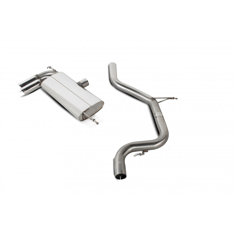 Scorpion Cat Back Non Resonated Exhaust System 2.75" with Polished STW Tailpipes for Seat Leon 1.4TSI / 1.6i / 2.0FSI |  2006-2011