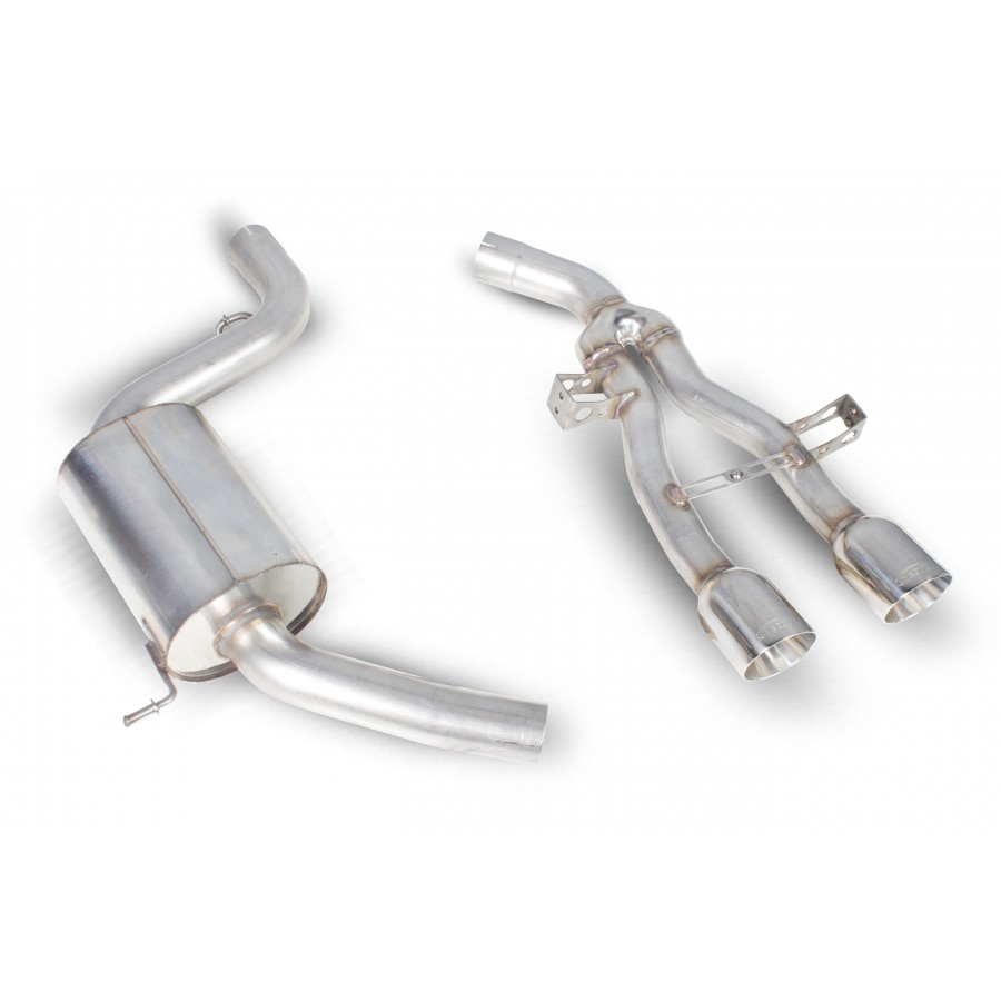 Scorpion Cat Back Non Resonated Exhaust System 3" with Polished Daytona Tailpipes for Seat Leon Cupra R 2.0 TSI | 2010-2012 Scorpion Cat Back Non Resonated Exhaust System 3" with Polished Daytona Tailpipes for Seat Leon Cupra R 2.0 TSI | 2010-2012
