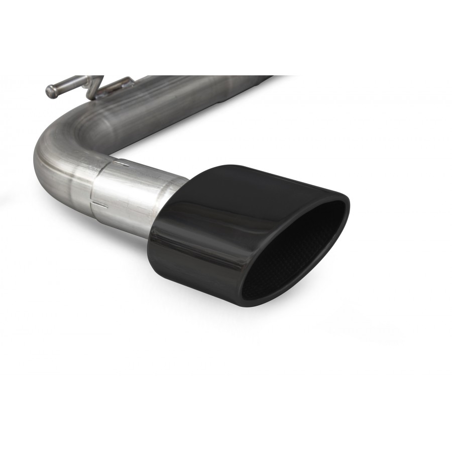 Scorpion Cat / GPF Back Resonated Exhaust System 3" with Black Evo Tailpipes for Seat Leon Cupra 2.0 TSI 280 / 290 / 300 | GPF & Non GPF Models | 2014-2020 Scorpion Cat / GPF Back Resonated Exhaust System 3" with Black Evo Tailpipes for Seat Leon Cupra 2.0 TSI 280 / 290 / 300 | GPF & Non GPF Models | 2014-2020