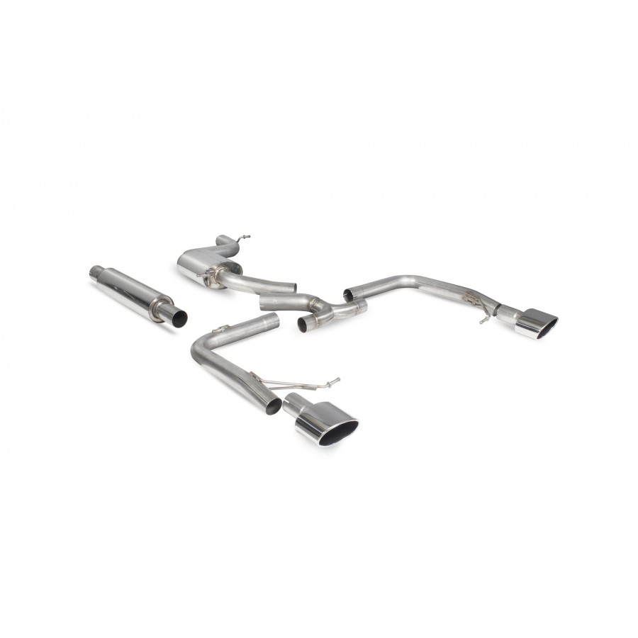 Scorpion Cat Back Resonated Exhaust System 3" with Polished Evo Tailpipes for Seat Leon Cupra 2.0 TSI 280 / 290 ST | 2015-2018 Scorpion Cat Back Resonated Exhaust System 3" with Polished Evo Tailpipes for Seat Leon Cupra 2.0 TSI 280 / 290 ST | 2015-2018