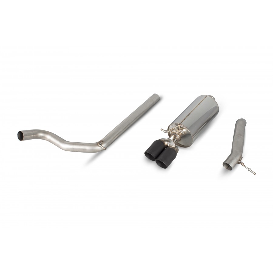 Scorpion Non Resonated Half Exhaust System 2.75" with Black Daytona Tailpipes for Volkswagen Polo GTI 1.4 TSI 6R | 2010-2015 Scorpion Non Resonated Half Exhaust System 2.75" with Black Daytona Tailpipes for Volkswagen Polo GTI 1.4 TSI 6R | 2010-2015