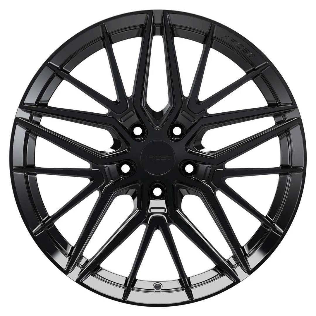 Arceo Wheels Sevilla | 18 inch x 8 | 5x108 | ET40 | Gloss Black | Ford / Jaguar Fitment (5 Stud) | SET OF 4 | ARC-701 Arceo Wheels Sevilla | 18 inch x 8 | 5x108 | ET40 | Gloss Black | Ford / Jaguar Fitment (5 Stud) | SET OF 4 | ARC-701