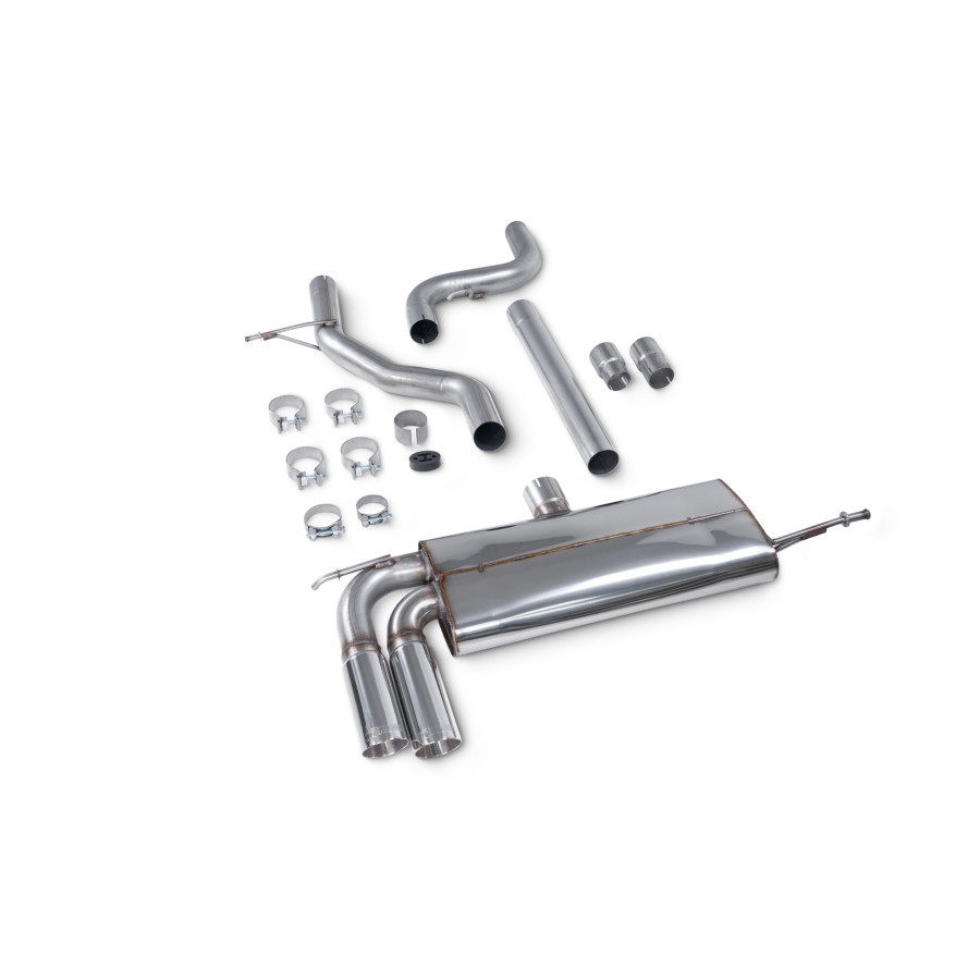 Scorpion Cat Back Non Resonated Exhaust System 2.75" with Polished STW Tailpipes for Volkswagen Scirocco 2.0TDI | 2008-2015 Scorpion Cat Back Non Resonated Exhaust System 2.75" with Polished STW Tailpipes for Volkswagen Scirocco 2.0TDI | 2008-2015
