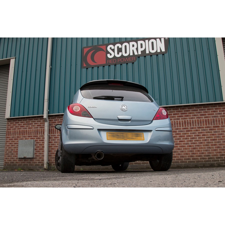 Scorpion Rear Silencer / Back Box 2.5" with Polished Daytona Tailpipe for Vauxhall Corsa D 1.0 / 1.2 / 1.4 | 2006-2014