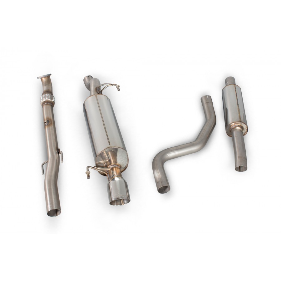 Scorpion Cat Back Resonated Exhaust System 2.5" with Polished Daytona Tailpipe for Vauxhall Corsa D 1.0 / 1.2 / 1.4 | 2006-2014