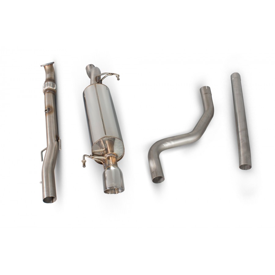 Scorpion Cat Back Non Resonated Exhaust System 2.5" with Polished Daytona Tailpipe for Vauxhall Corsa D 1.0 / 1.2 / 1.4 | 2006-2014