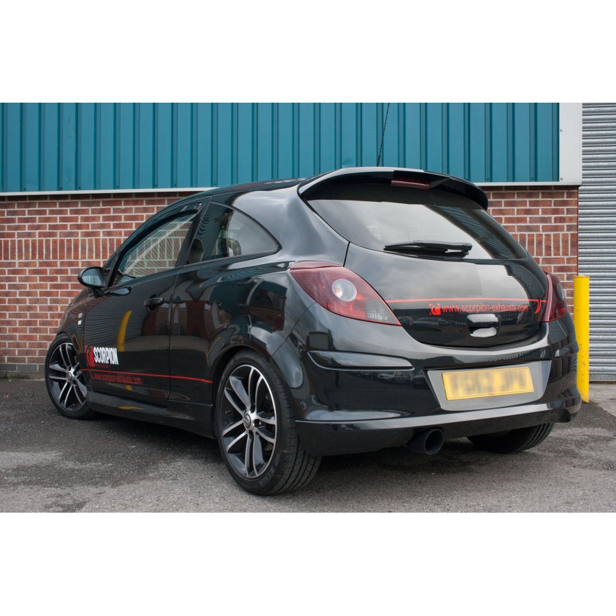 Scorpion Rear Silencer / Back Box 2.5" with Black Daytona Tailpipe for Vauxhall Corsa D 1.4T Black Edition | 2012-2015