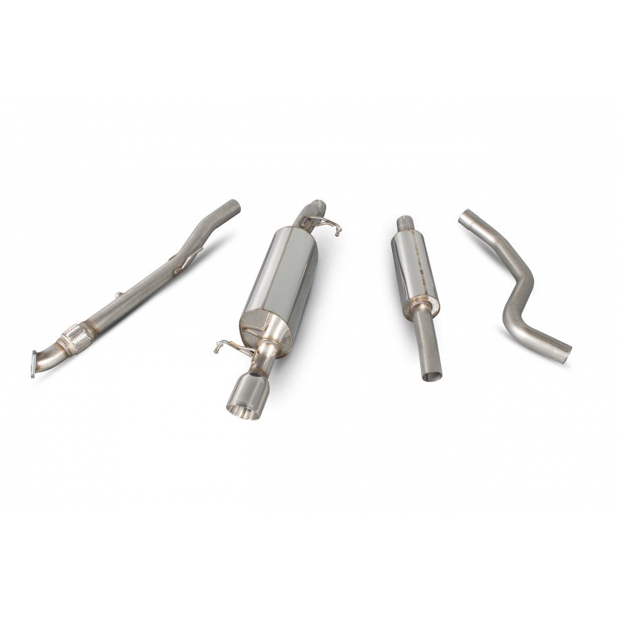 Scorpion Cat Back Resonated Exhaust System 2.5" with Polished Daytona Tailpipe for Vauxhall Corsa D 1.4T Black Edition | 2012-2015