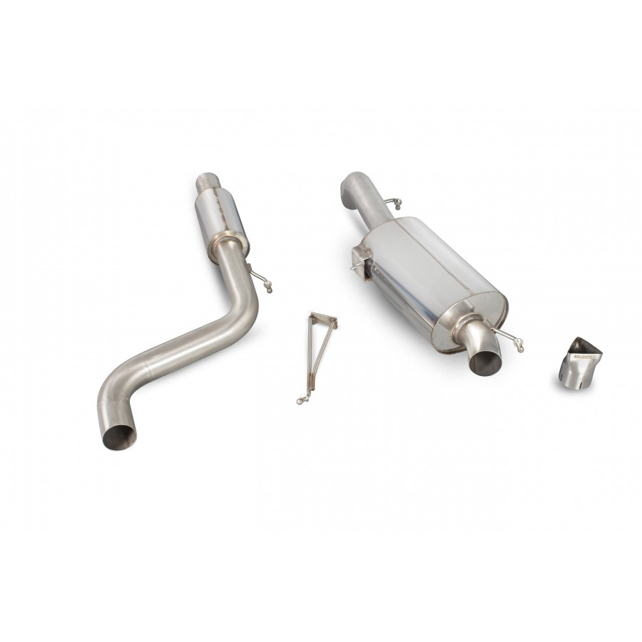 Scorpion Cat Back Resonated Exhaust System 3" with Polished VXR Tailpipe for Vauxhall Corsa D VXR 1.6 (A16) | 2010-2013
