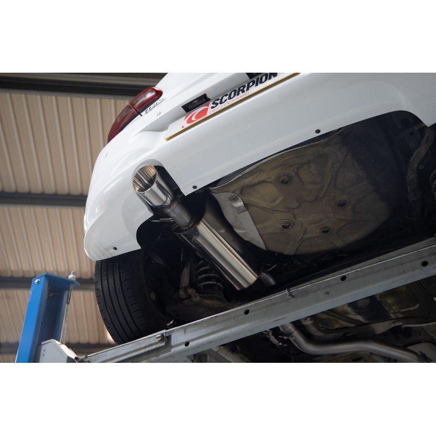 Scorpion Cat Back Non Resonated Exhaust System 2.5" with Polished Daytona Tailpipe for Vauxhall Corsa E 1.4 | Non Turbo | 2014-2019 Scorpion Cat Back Non Resonated Exhaust System 2.5" with Polished Daytona Tailpipe for Vauxhall Corsa E 1.4 | Non Turbo | 2014-2019