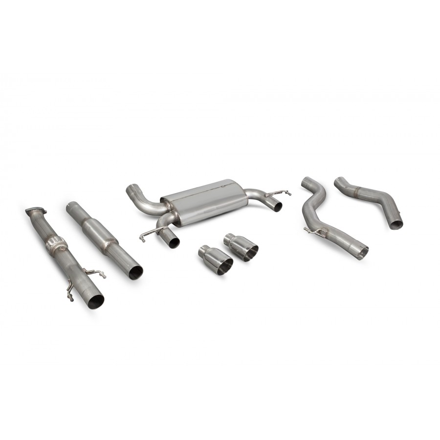 Scorpion Cat Back Resonated Exhaust System 3" with Polished Daytona Tailpipes for Vauxhall Corsa E VXR | 2015-2018