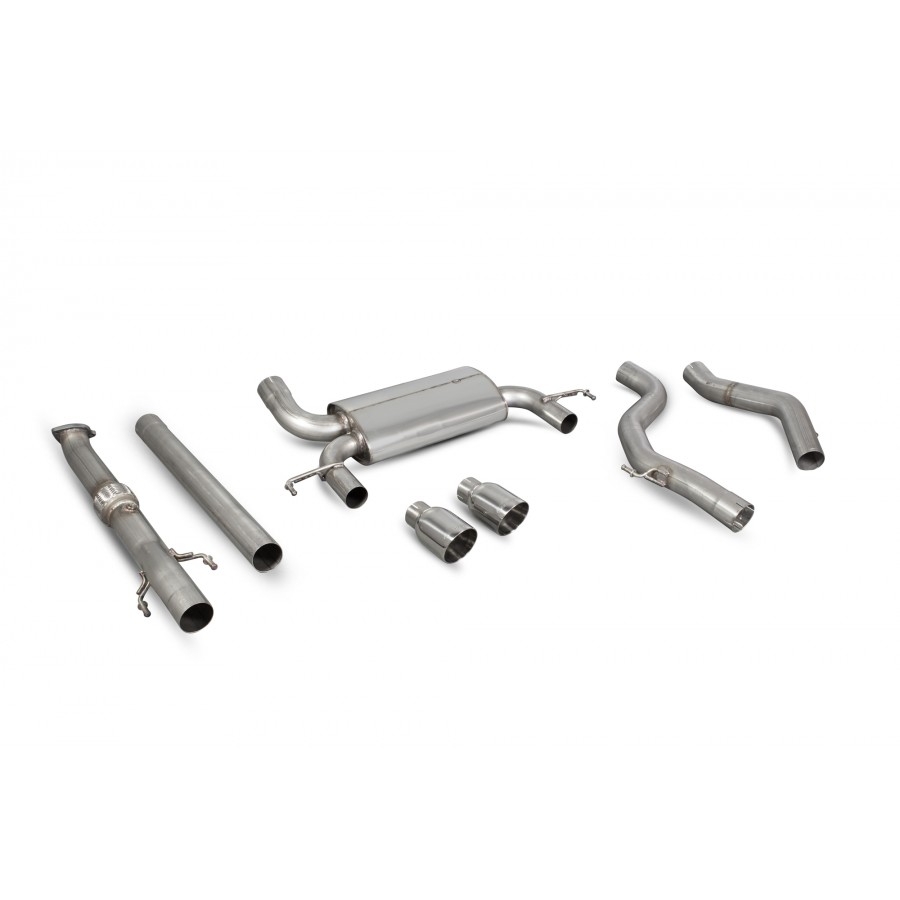 Scorpion Cat Back Non Resonated Exhaust System 3" with Polished Daytona Tailpipes for Vauxhall Corsa E VXR | 2015-2018