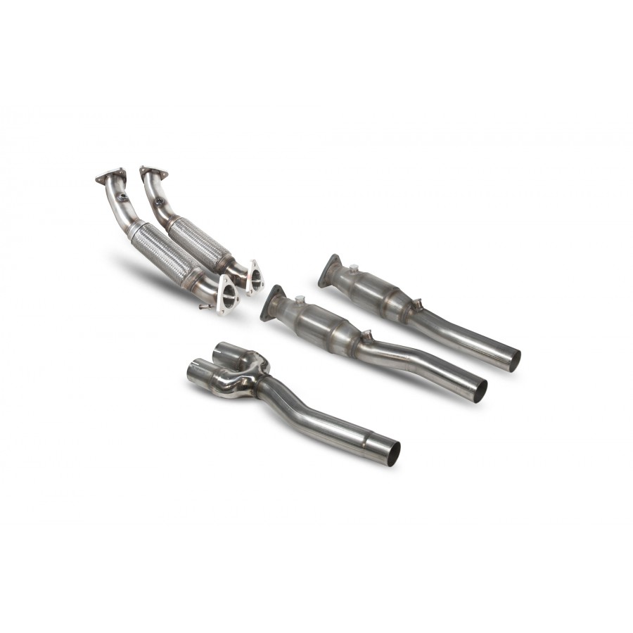 Scorpion Twin High Flow Sports Cats Downpipe 2.5" for Volkswagen Golf R32 MK5 | 2005-2008