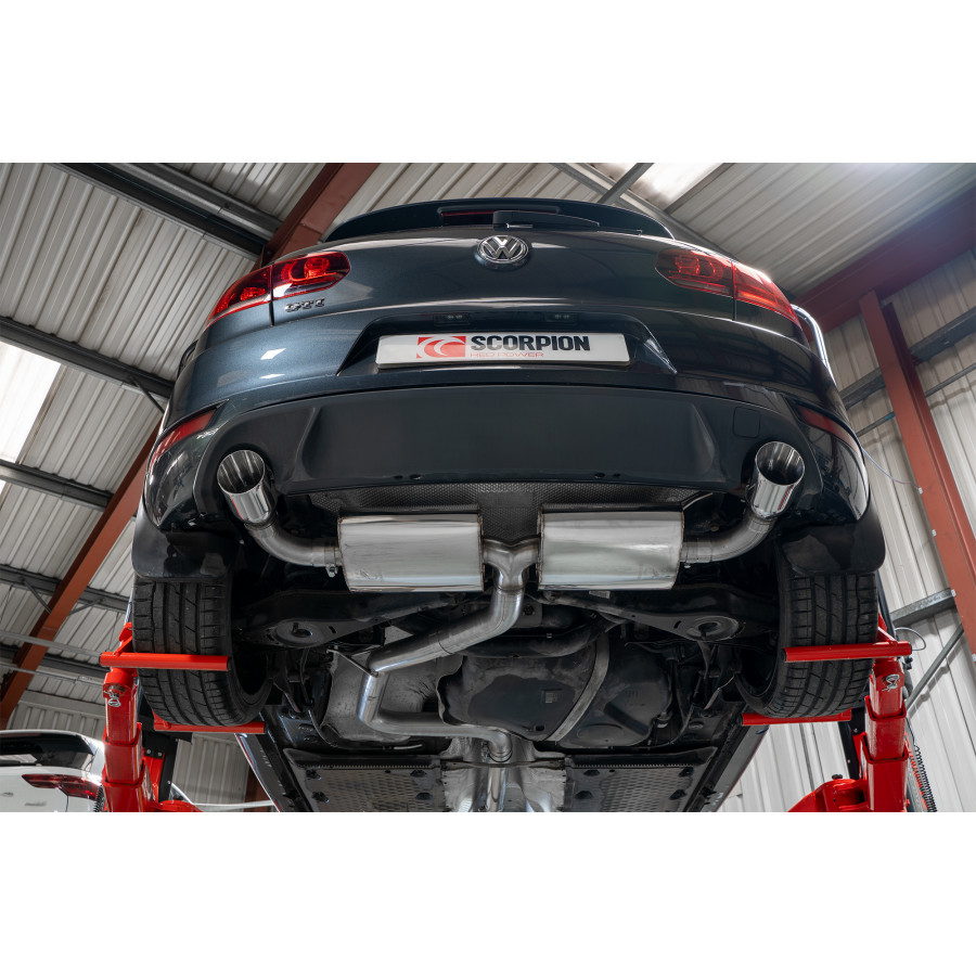 Scorpion Cat Back Non Resonated Exhaust System 3" with Polished Daytona Tailpipes for Volkswagen Golf GTI MK6 | 2009-2013 Scorpion Cat Back Non Resonated Exhaust System 3" with Polished Daytona Tailpipes for Volkswagen Golf GTI MK6 | 2009-2013