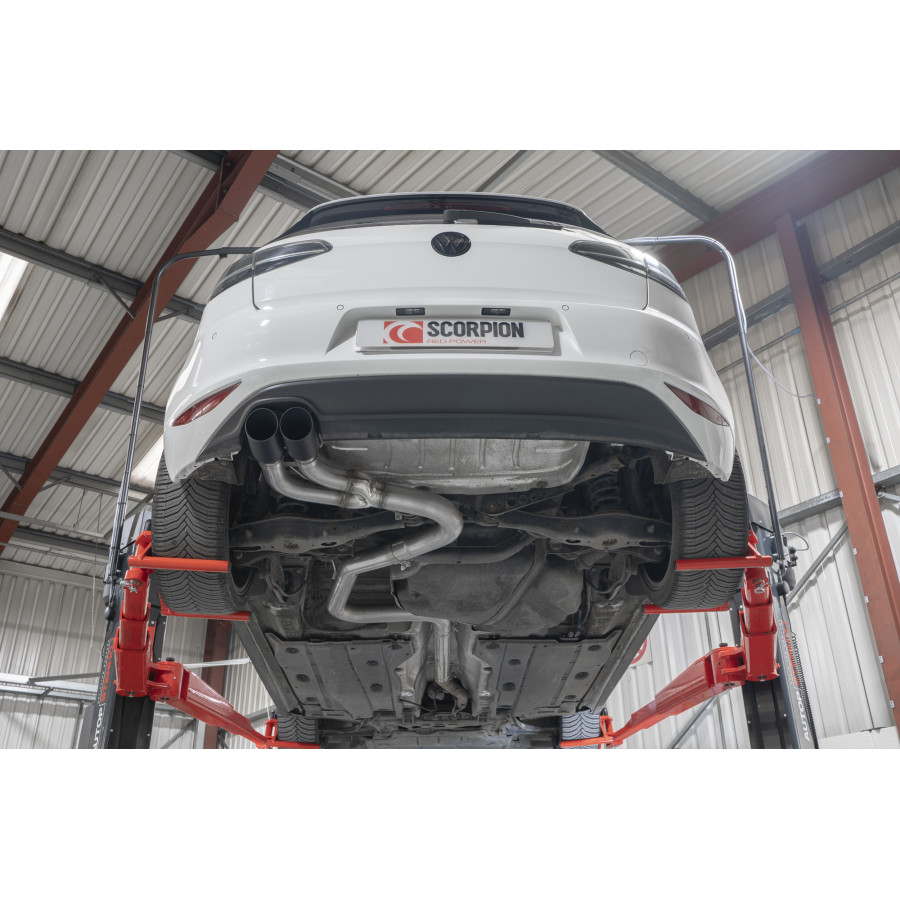 Scorpion Cat Back Exhaust System 3" with Black Daytona Tailpipes for Volkswagen Golf GTD MK7 | 2013-2017 Scorpion Cat Back Exhaust System 3" with Black Daytona Tailpipes for Volkswagen Golf GTD MK7 | 2013-2017