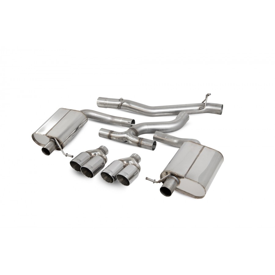 Scorpion Cat / GPF Back Non Resonated Exhaust System 3.15" with Polished Daytona Tailpipes for Volkswagen Golf R Estate MK7.5 | 2018-2020 Scorpion Cat / GPF Back Non Resonated Exhaust System 3.15" with Polished Daytona Tailpipes for Volkswagen Golf R Estate MK7.5 | 2018-2020