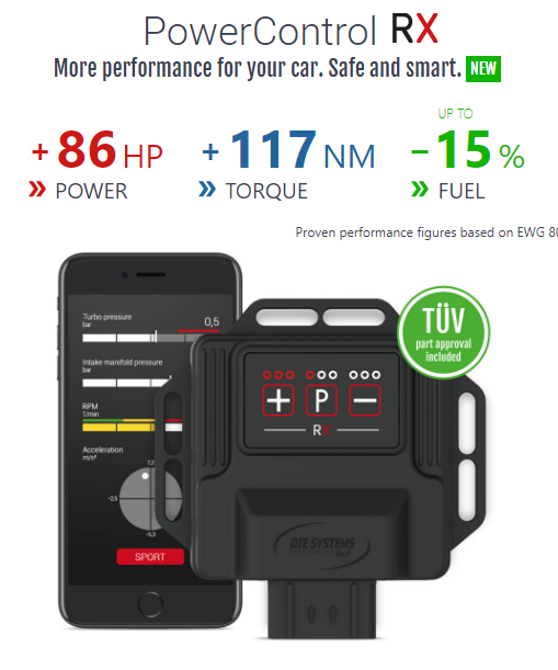 DTE Systems PowerControl RX Chip Tuning Box with APP - Mercedes C63S AMG (W205) 510 HP DTE Systems PowerControl RX Chip Tuning Box with APP - Mercedes C63S AMG (W205) 510 HP