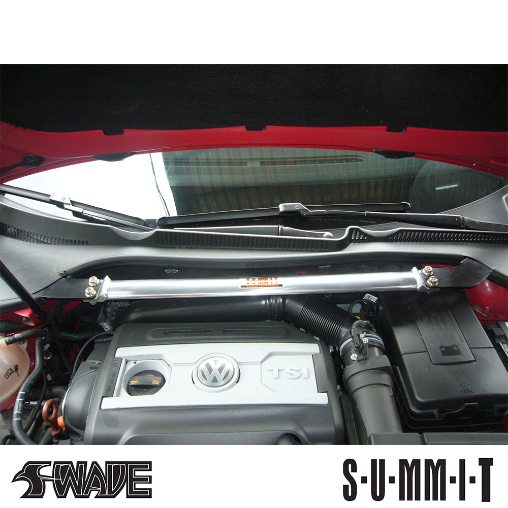 Swave & Summit Front Upper Polish Strut Brace for VW Golf MK5 / MK6 GTI / R (05-12 Swave & Summit Front Upper Polish Strut Brace for VW Golf MK5 / MK6 GTI / R (05-12
